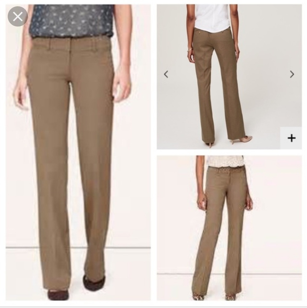 Ann Loft | Wide Leg Brown Dress Pant